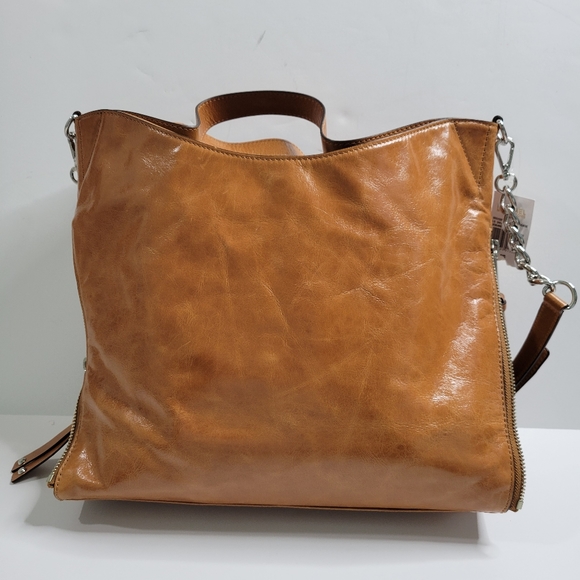 Michael Kors Devon Genuine Leather Large Tote Bag in Rich Caramel Magnetic Snap - Picture 11 of 15